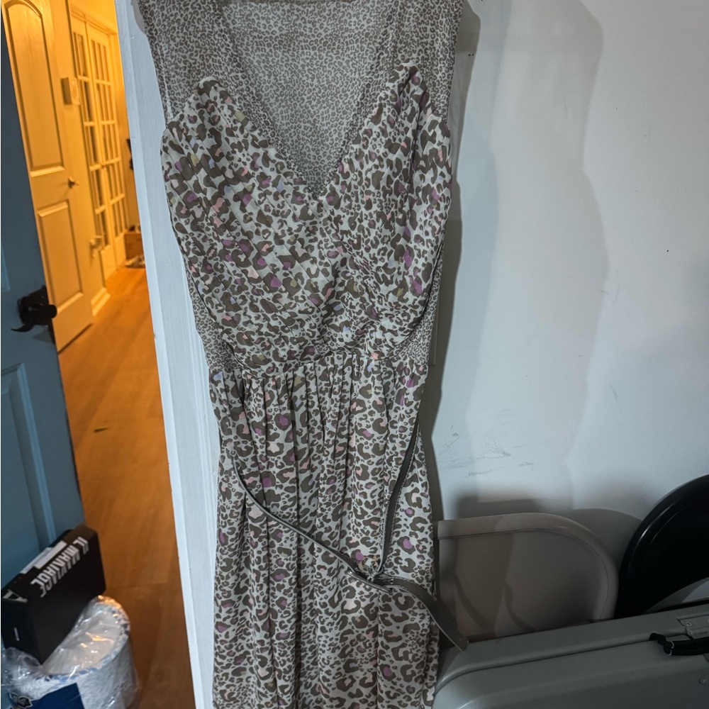 Armani Exchange Multicolor Animal Print Maxi Dress